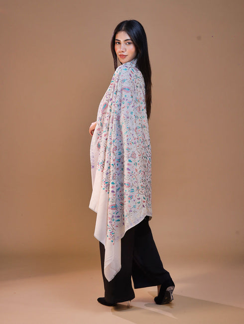 Women's Aari Embroidery Wool Shawl